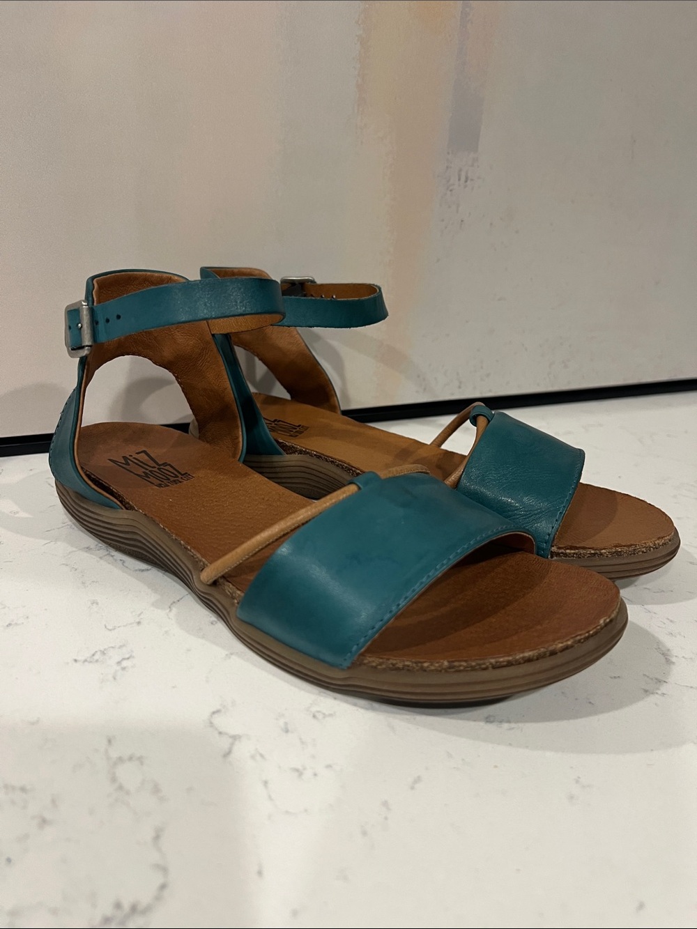 Miz Mooz Leather Marcie ankle-strap sandals size 8